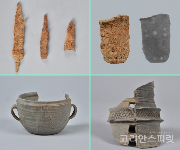 함안 아라가야 추정왕성지에서 발굴된 각종 유물들. [사진=문화재청]