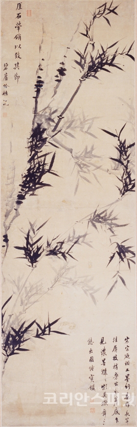 신위, '대나무(墨竹圖)',조선 19세기 전반, 종이에 먹, 본관5002 ⓐ국립중앙박물관.[사진=국립중앙박물관]