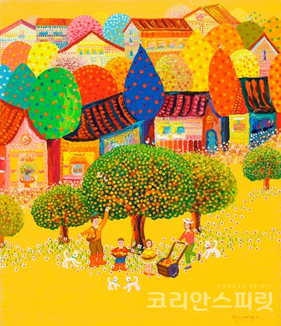 김덕기, 로맨틱 가도-로텐부르크로 가는길, 2019, acrylic on canvas, 53x45.5cm. [사진=아뜰리에 아키]