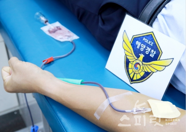 해양경찰청은 제67회 해양경찰의 날을 앞두고, 6700명을 목표로 릴레이 헌혈을 실시했다. [사진=해양경찰청]