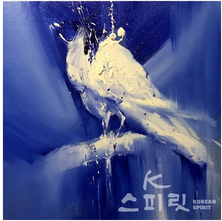 김지훈, A Nameless Bird_003, 2019, Oil on linen, 50 x 50cm. [사진제공=스팩트럼갤러리]