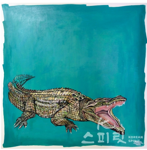 아나킴, Alligator, 2020, Acrylic on canvas, 91 x 91cm. [사진제공=스팩트럼갤러리]