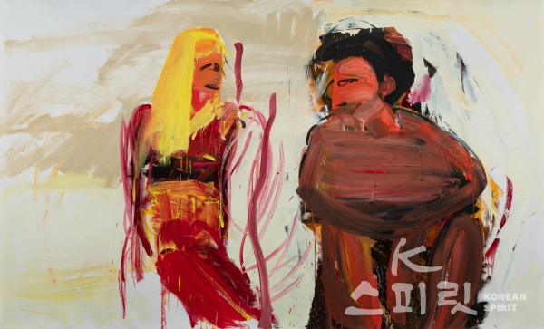 유현경, 저는 사랑을 몰라요, oil on linen, 165.5×273cm, 2021. [사진제공=아트스페이스 휴]