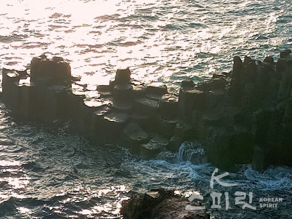 지난 3월 24일 지난 서귀포 중문 주상절리 바닷가. [사진=오소후 시인]