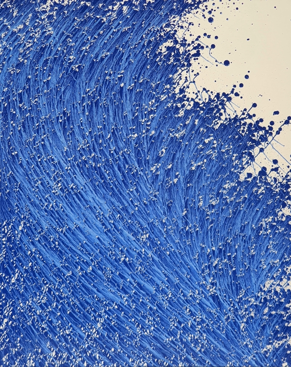 채성필, 물의 초상(portrait d'eau 211007), 162x130cm pigments naturels sur toile 2021. [사진제공=갤러리그림손]