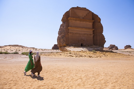 사우디 왕국 북서쪽에 있는 알울라 지역의 나바테안 헤그라 고대 유적. [사진=사우디아라비아 관광청 한국사무소 제공]