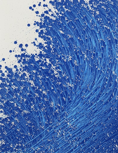 물의 초상(portrait d'eau 211001), 116x89cm, pigment naturel sur toile, 2021. [사진=갤러리그림손 제공]