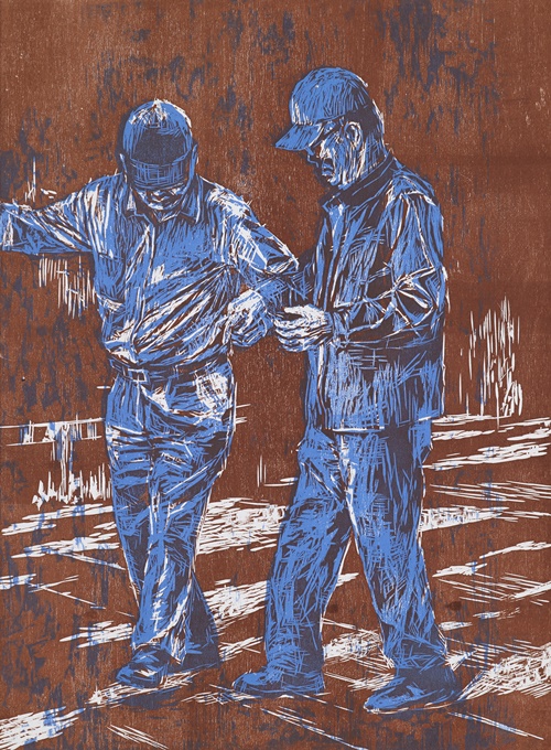 무제 Untitled, woodcut, 64 x 47 cm, 2020. [사진=이길이구갤러리 제공]