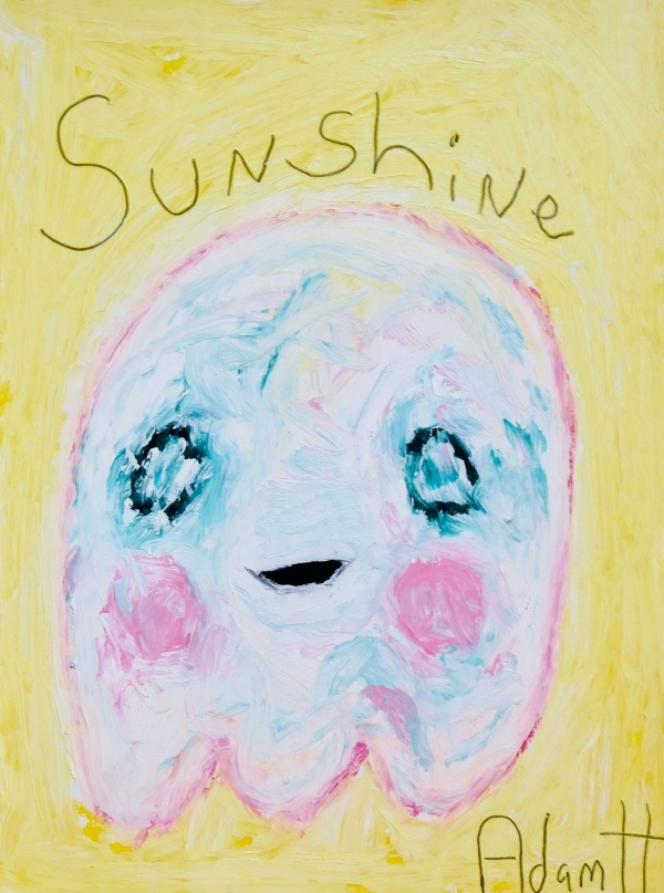 Sunshine Ghost, oil stick on paper, 31x23cm, 2021. [사진=더트리니티갤러리]