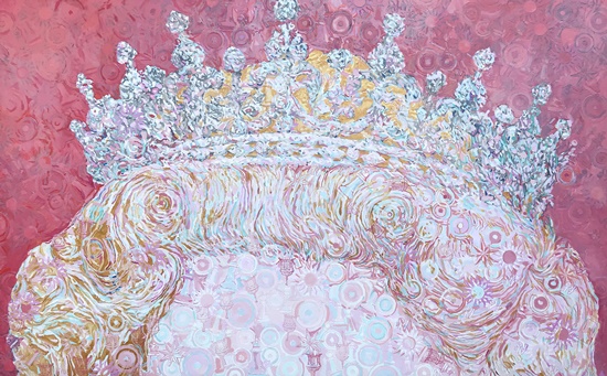 장우석, Elizabeth II-tiara-blond, 110 x 65cm, Oil Painting, 2017. [사진=갤러리 그림손]