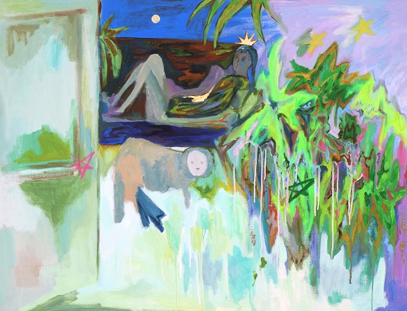 뾰로롱 푱 팡, Acrylic on canvas, 116.8×91cm, 2021. [사진=갤러리 도스]