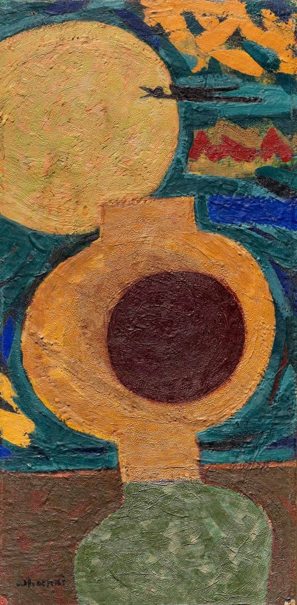 김환기(1913-1974), 1950년대, 하드보드에 유채, 54.0×26.0cm, 광주시립미술관. [사진=국립중앙박물관 제공]
