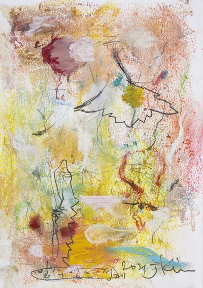 김근중,  Natural Being(존재, 存在),  29.7x20.6cm,  Oil pastel on paper,  2021 (15). [사진=삼정갤러리 제공]