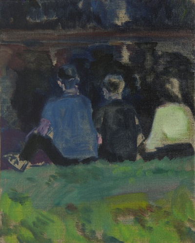 이혜인, 베를린 여름밤 자정, Oil on canvas, 30x24cm(b), 2012. [사진 스페이스 이수 제공]