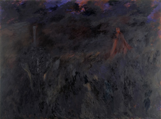 박세진, 밤 Night, Oil on canvas, 220x300cm each, 2pieces(2), 2005. [사진 스페이스 이수 제공]