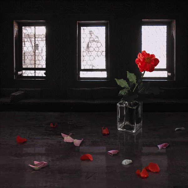 배준성, The Costume of Painter - Still Life With red flowers, 90.0x90.0cm,  lenticular, 2018. [사진 제공 갤러리 그림손]