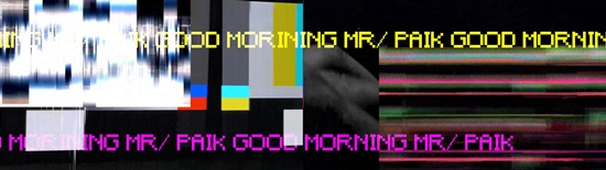 양빈(Vincentia Yang), Good Morning Mr.Paik,  T-OLED 비디오, 컬러, 1분 51초, 2022. [사진 서울디자인재단]