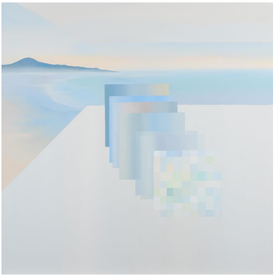 Invisible Layer, Oil on canvas, 80.3x80.3cm, 2021. [사진 더트리니티갤러리]
