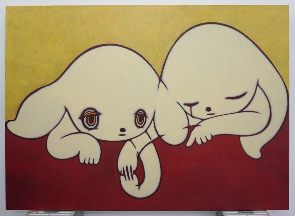 둘 TWO, 130 x 180 cm, Acrylic, oil pastel, color pencil on canvas, 2022  [사진 갤러리 조은]