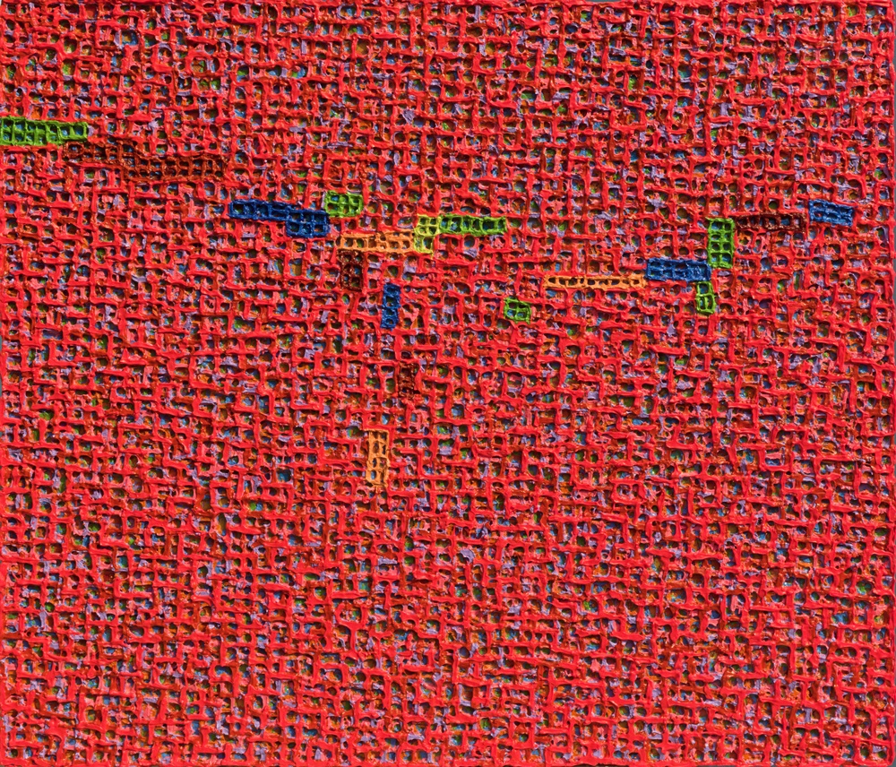 축적의 시간-빨간 눈물의 꽃, 캔버스 위에 혼합재료, 45.5 x 53.0cm, 2022 [사진 해드비갤러리]
