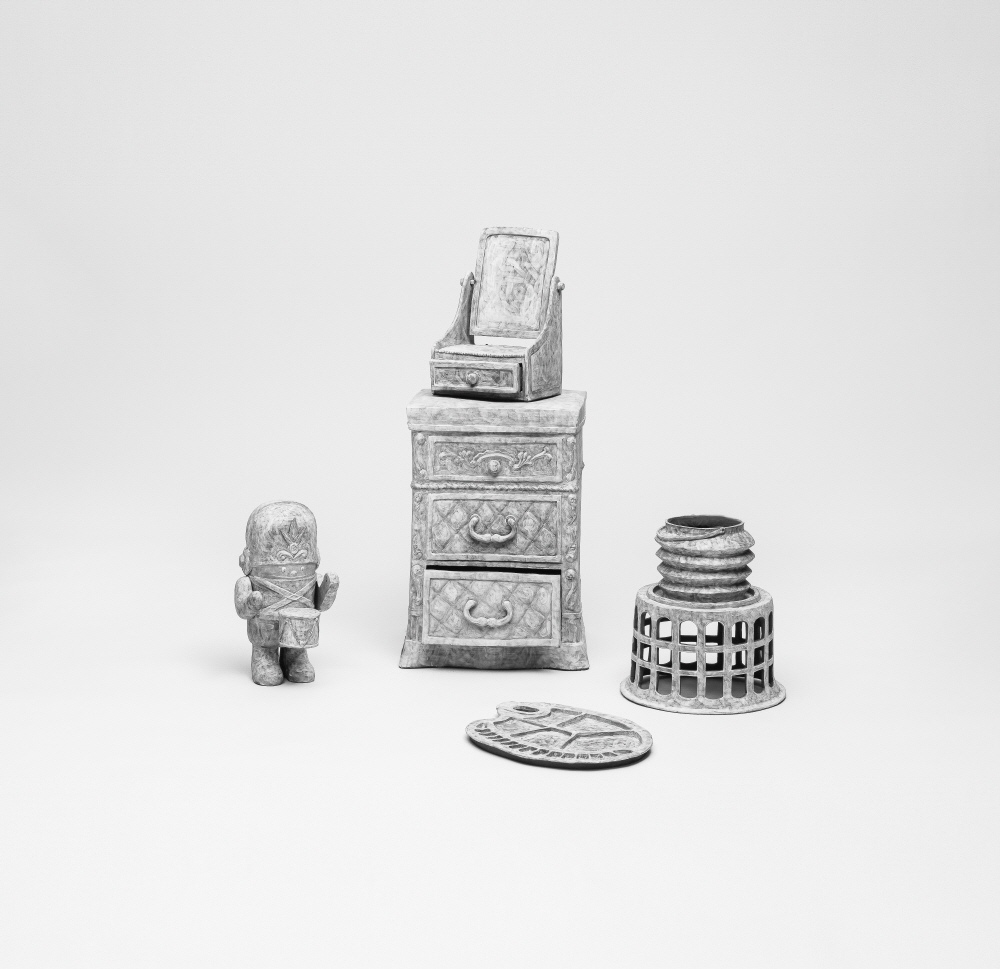 Secret Drawer, 도자, 석기질토, 코일링, 1235℃, 산화소성 가변 설치  [사진 한국공예디자인문화진흥원]