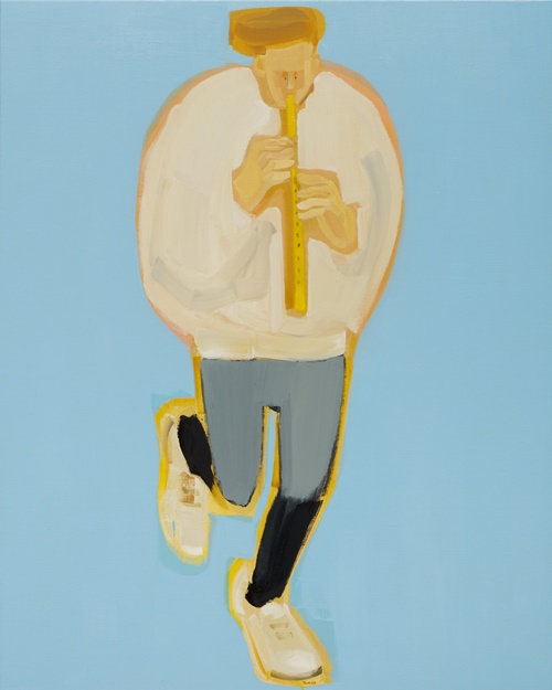 백윤조, The Pied Piper(walk series), 100x80.3cm, oil on canvas, 2022  [사진 갤러리조은]