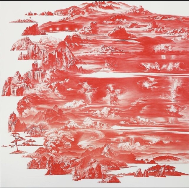 이세현, Between Red, Oil on linen, 250 x 250cm  [사진 갤러리BK]