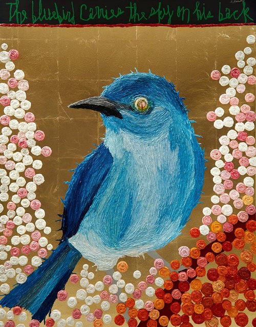 우국원,  Bluebird,  Oil on canvas, 259.1 x 193.9 cm, 2020-2022  [사진 갤러리BK]