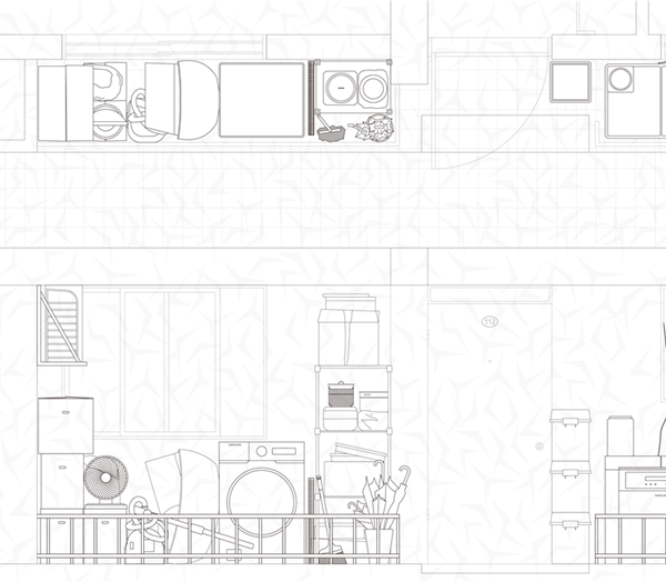 정윤천, 상상된 삶의 모습과 변화하는 건축, Situations of life in Yeouido Sibum Apartments [이미지 DDP]