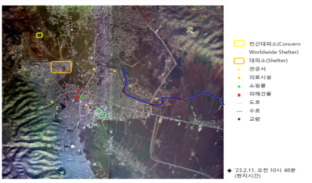지진피해지역  샨르우르파 지역(전체) 위성 영상 사진(차세대중형위성) 사진 과학기술정보통신부