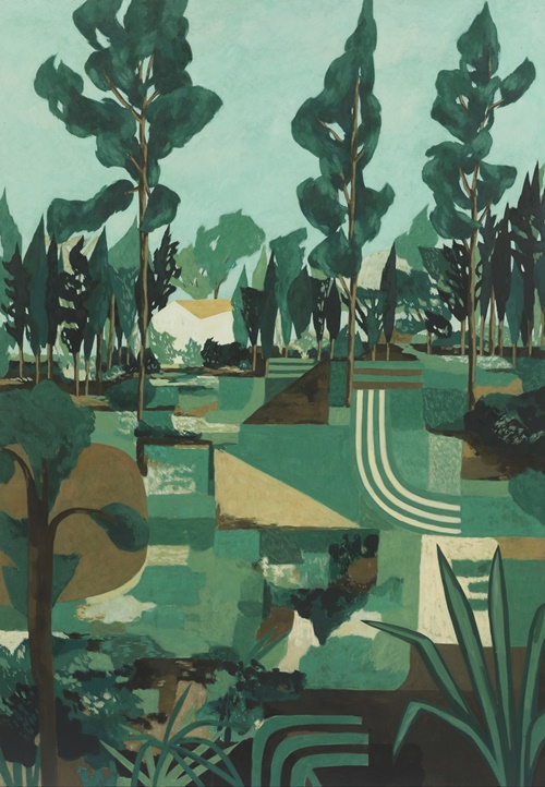 김현수, 기다리는 숲, 장지에 채색, 162.2x130.3cm, 2022. 사진 갤러리데이지