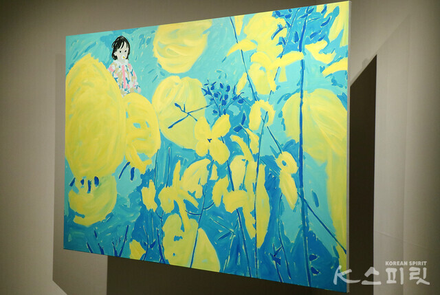 Alice in Wonderland, 130.3x193.9cm, Acrylic on canvas, 2022 [사진 김경아 기자]