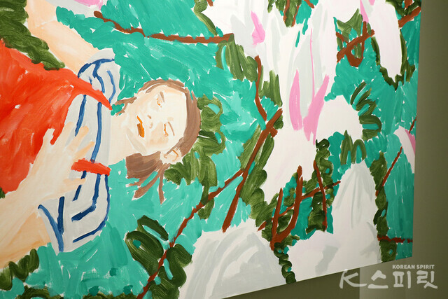 Alice in Wonderland, 130.3x162.2cm, Acrylic on canvas, 2022 [사진 김경아 기자]
