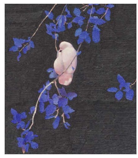 이규태, 나무와 새, 2023, color pencil, ink pen, ballpoint pen on paper, 11x15cm. 이미지 티모시아트