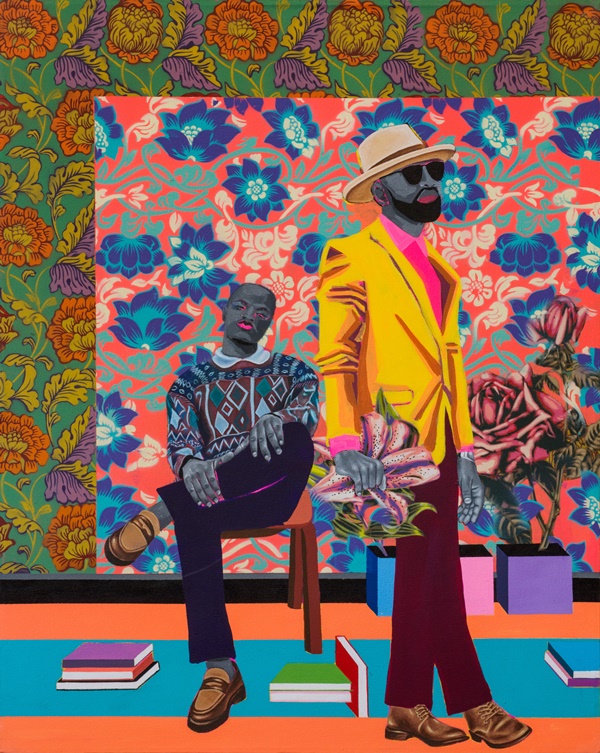 Tafadzwa Tega, Tsvimborume(widow), mixed media on canvas, 100x80cm, 2022. 사진 갤러리데이지