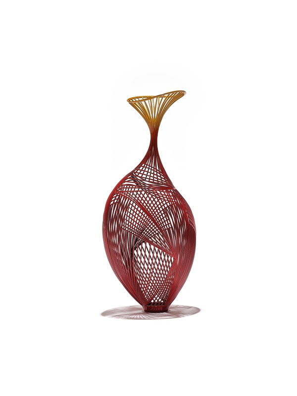 천우선,  Open Vase 0222, 철, 옻칠,  18x17xh40cm, 2022. 사진 주영한국문화원