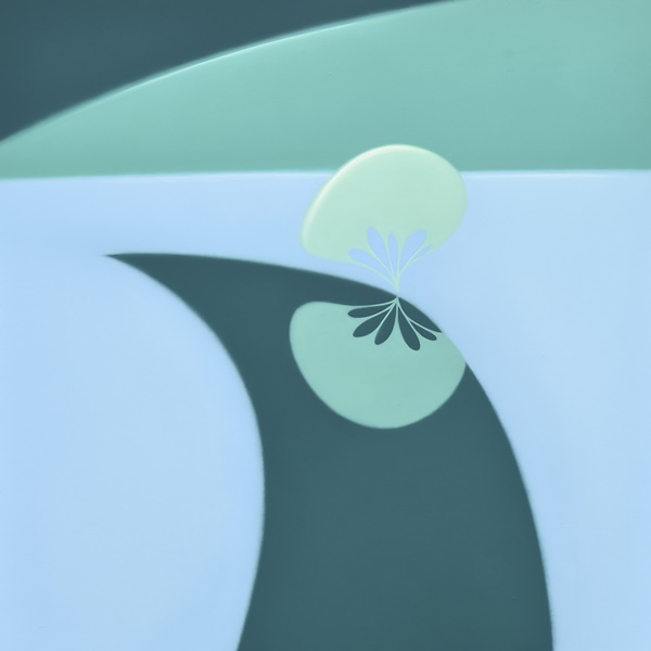 김현정, 곡선 풍경(blue), oil on canvas, 130.3×130.3cm, 2023. 사진 갤러리 그림손