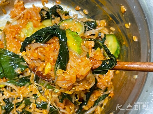 취나물 무침 비빔밥. 사진 백연지 시민기자.