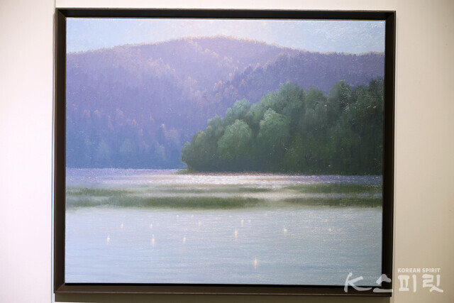 김동철, '자연-휴식', 2023, Oil on canvas, 60.6x72.7cm [사진 김경아 기자]