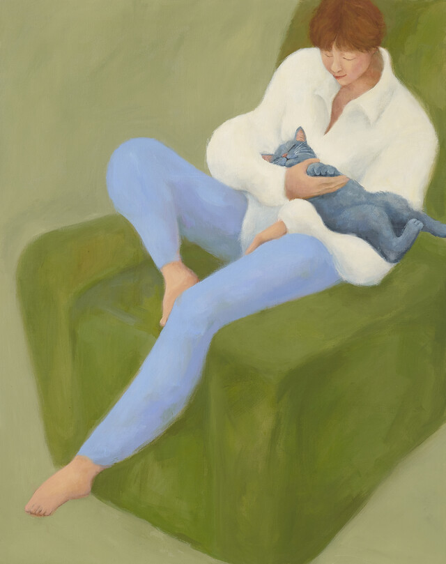 정화백, '허그미', acrylic on canvas, 100x80.3cm, 2023 [사진 제공 슈페리어갤러리]