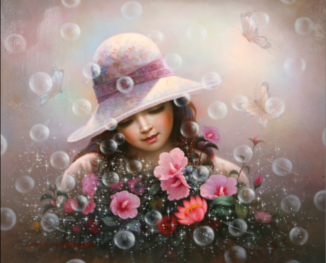 유충열, Soap Bubble Girl3, Oil on Canvas 61 X 51 cm, 2009.  이미지 소서갤러리