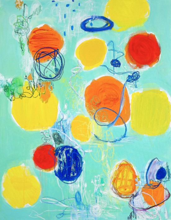 빛과 색-유년기, 2023, oil pastel, acrylic on canvas, 116.8 x 91 cm. 이미지 갤러리조은