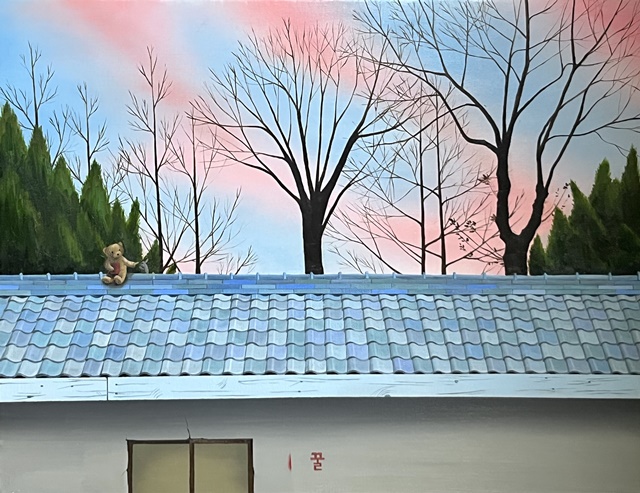 임진실, 부암동 꿀집, 2023, oil on canvas, 53x41cm. 사진 비비안초이갤러리 VIVIAN CHOI GALLERY