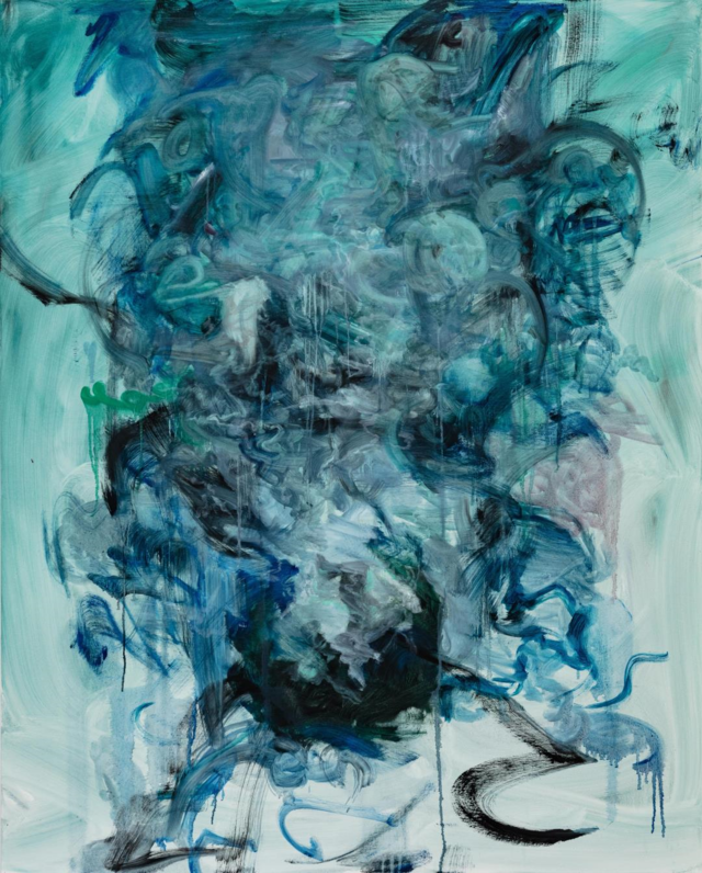 정다겸, Bathtub of waiting, 2023,  oil on canvas, 162.2x130.3cm. 사진 정윤영