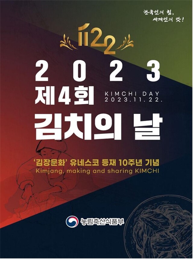 2023 제4회 김치의 날 포스터[이미지 농식품부]