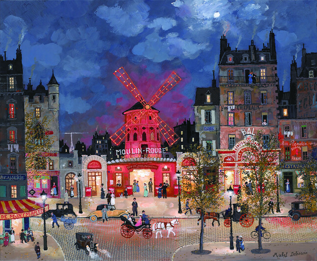 물랭 루주, 영원히, Moulin Rouge toujours, 2016, Acrylic on Canvas, 60x72cm ©Michel Delacroix