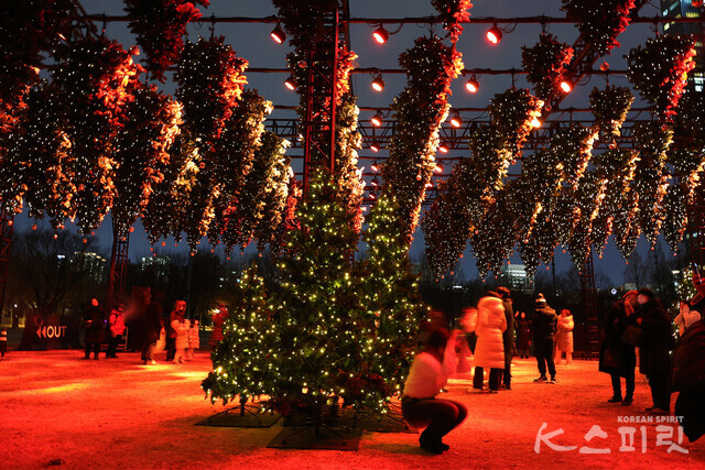 서울숲 가족마당에서 2024년 1월 7일(일)까지 펼쳐지는 《움직이는 예술공원》 프로젝트 [사진 김경아 기자]