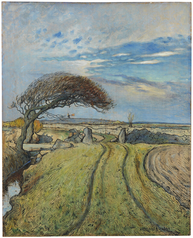 닐스 크뤼게르, 할란드의 봄, 1894, Oil on wood, 45 × 37 cm [사진 제공 마이아트뮤지엄]