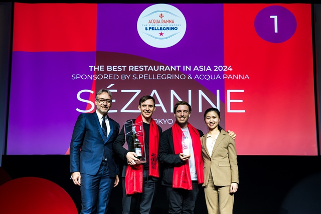 아시아베스트레스토랑2024(Asia's 50 Best Restaurants 2024) No.1 아시아 최고의 레스토랑으로 선정된 도쿄의 세잔. 사진 아시아베스트레스토랑2024