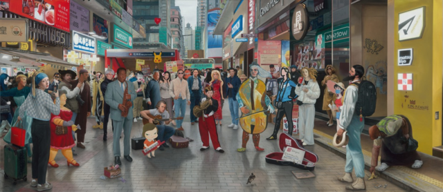 권능Kwon Neung, Artistic Performance, 2024, Oil on Canvas, 87x200cm. 이미지 아뜰리에아키